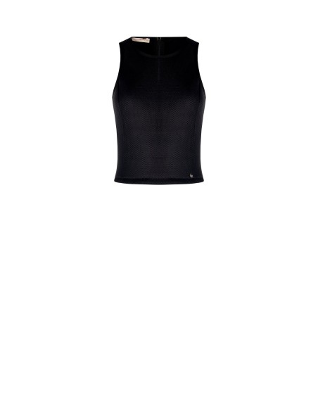 Neopreen top met mesh aan de voorkant en een maxi-rits aan de achterkant Rinascimento