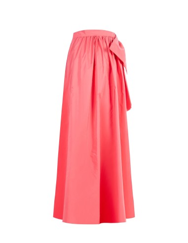 Lange cirkelrok van nylon met een maxi-strik aan de zijkant Rinascimento