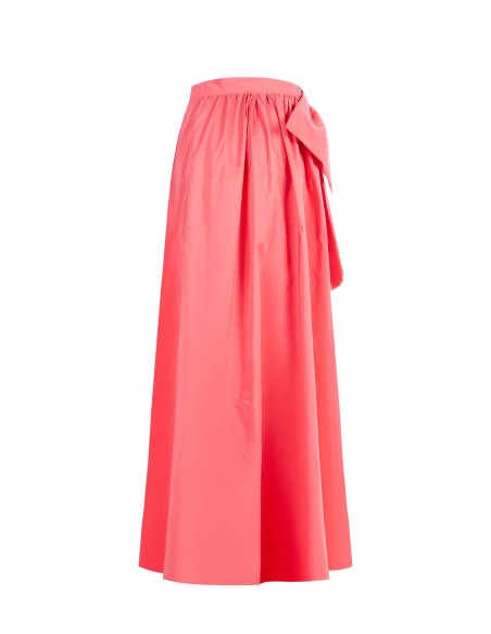 Lange cirkelrok van nylon met een maxi-strik aan de zijkant Rinascimento