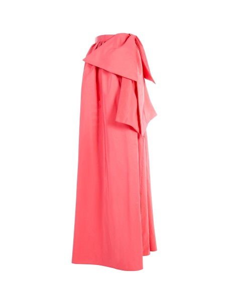 Lange cirkelrok van nylon met een maxi-strik aan de zijkant Rinascimento