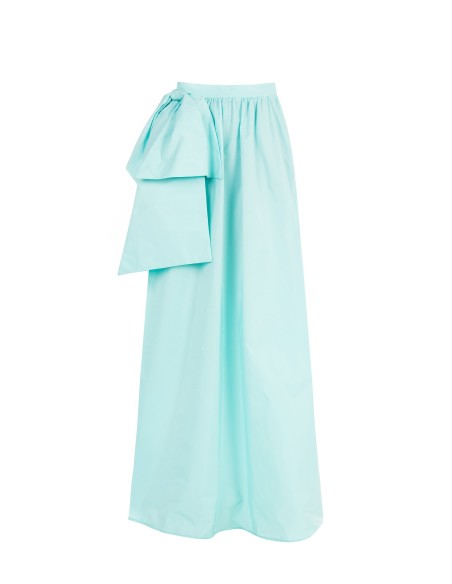 Lange cirkelrok van nylon met een maxi-strik aan de zijkant Rinascimento
