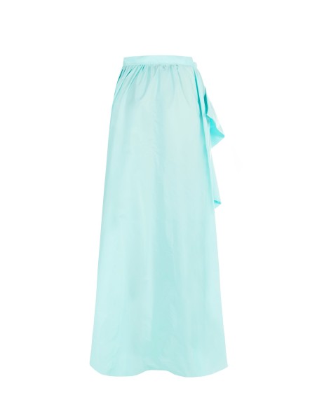 Lange cirkelrok van nylon met een maxi-strik aan de zijkant Rinascimento