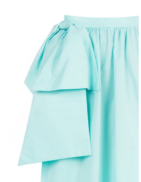 Lange cirkelrok van nylon met een maxi-strik aan de zijkant Rinascimento
