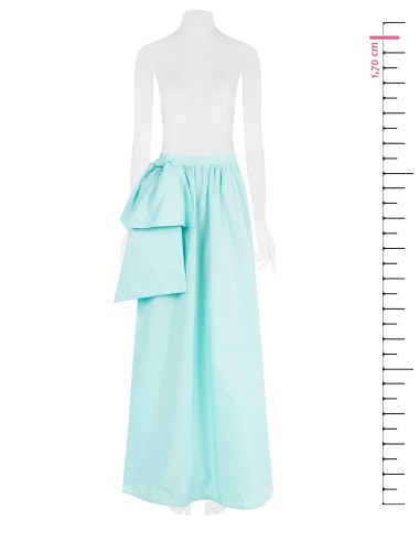 Lange cirkelrok van nylon met een maxi-strik aan de zijkant Rinascimento