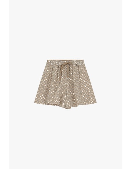 Shorts met motieven en een riem van Dixie