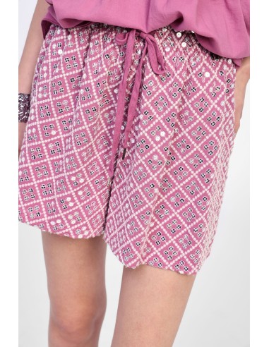 Shorts met motieven en een riem van Dixie