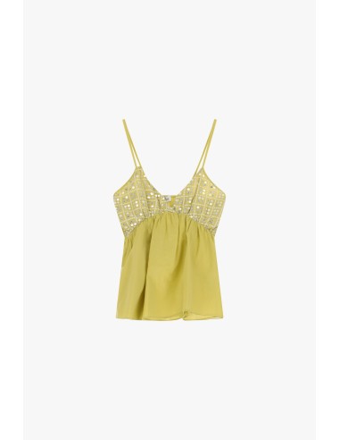 Top met spaghettibandjes en V-hals