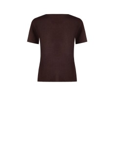 Regular T-shirt van katoen met flockprint van een bloem – Rinascimento 2