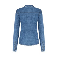 Ruimvallend denim overhemd met zakjes van Rinascimento 2