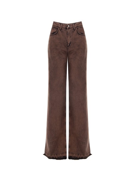 Rechte jeans met gerafelde zoom van Rinascimento