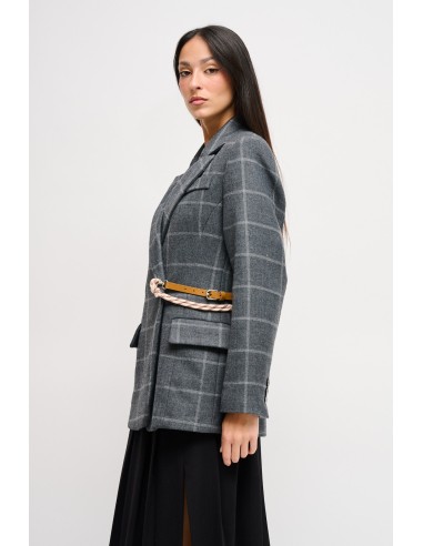 Geruite jas met riem in de taille van Maryley