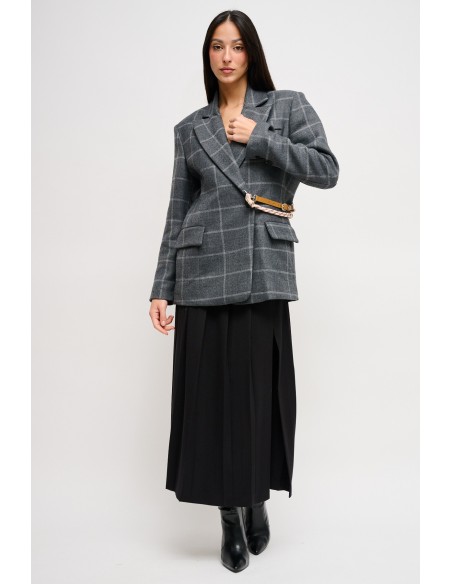 Geruite jas met riem in de taille van Maryley