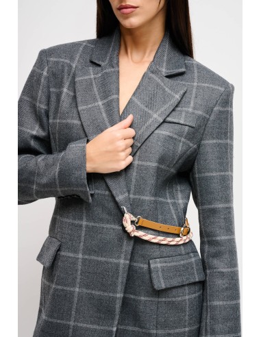 Geruite jas met riem in de taille van Maryley