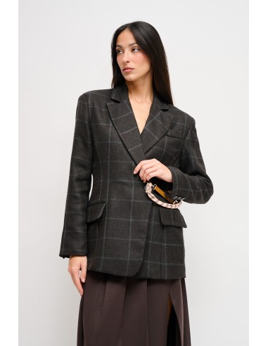 Geruite jas met riem in de taille van Maryley