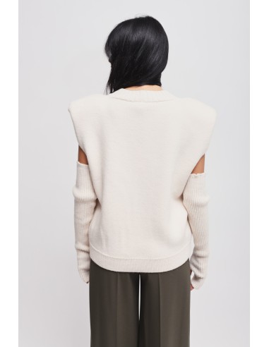 Gebreid gilet met mouwen Maryley