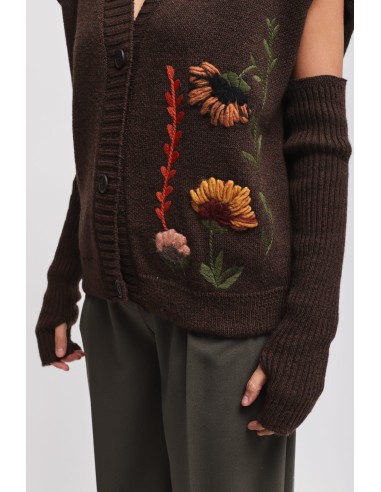 Gebreid gilet met mouwen Maryley