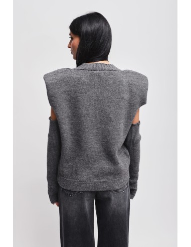 Gebreid gilet met mouwen Maryley