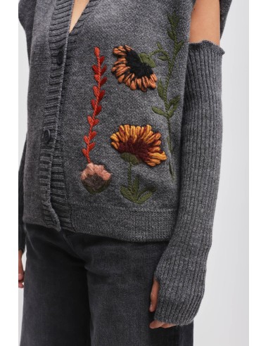 Gebreid gilet met mouwen Maryley