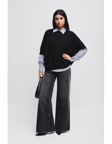 Maryley oversized top met 3/4-mouwen