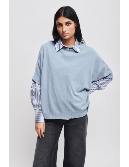 Maryley oversized top met 3/4-mouwen