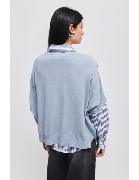 Maryley oversized top met 3/4-mouwen