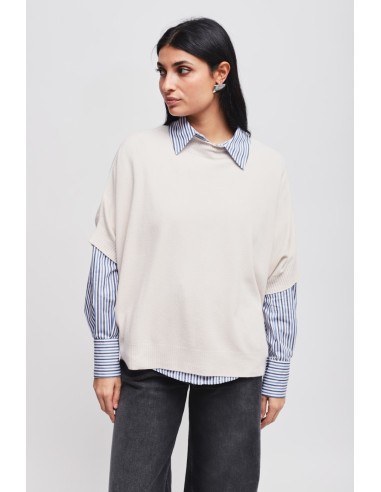 Maryley oversized top met 3/4-mouwen