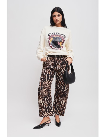 Katoenen sweater met Maryley-print