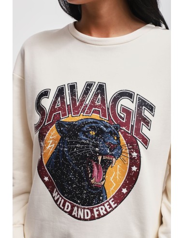 Katoenen sweater met Maryley-print