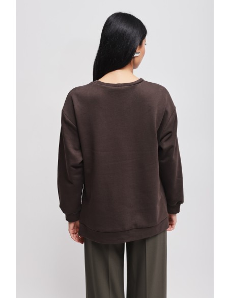 Katoenen sweater met Maryley-print