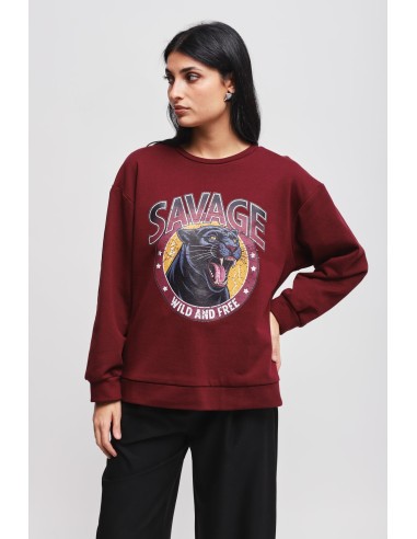 Katoenen sweater met Maryley-print