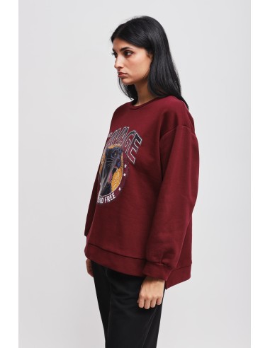 Katoenen sweater met Maryley-print