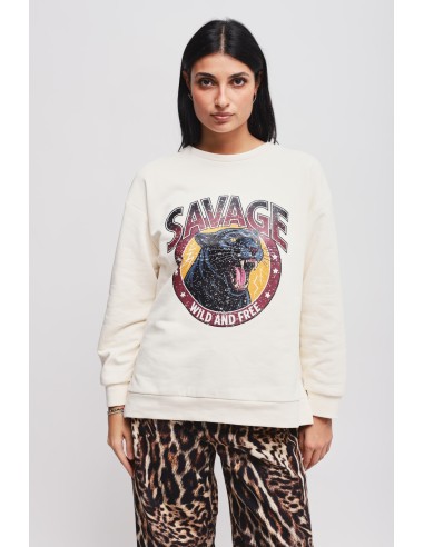 Katoenen sweater met Maryley-print