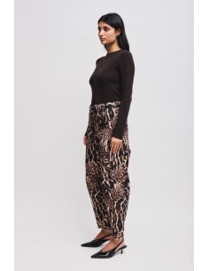 Luipaardprint ballonbroek met riem Maryley 2