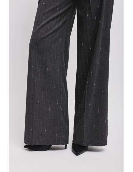Maryley krijtstreep Palazzo-broek