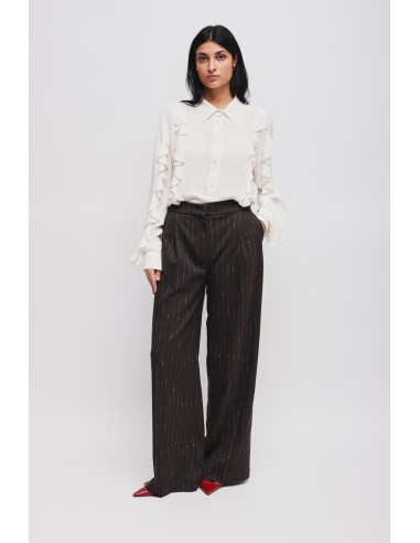 Maryley krijtstreep Palazzo-broek