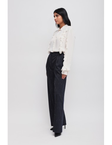 Maryley krijtstreep Palazzo-broek