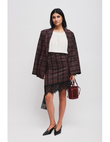 Getailleerde double-breasted geruite blazer van Maryley