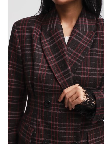 Getailleerde double-breasted geruite blazer van Maryley