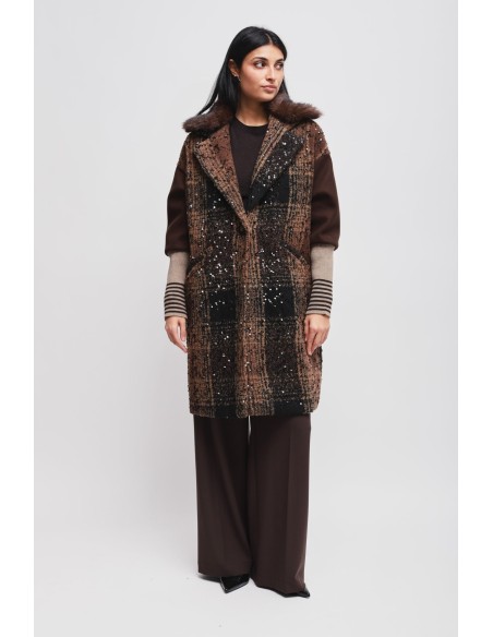 Oversized jas met pailletten van Maryley