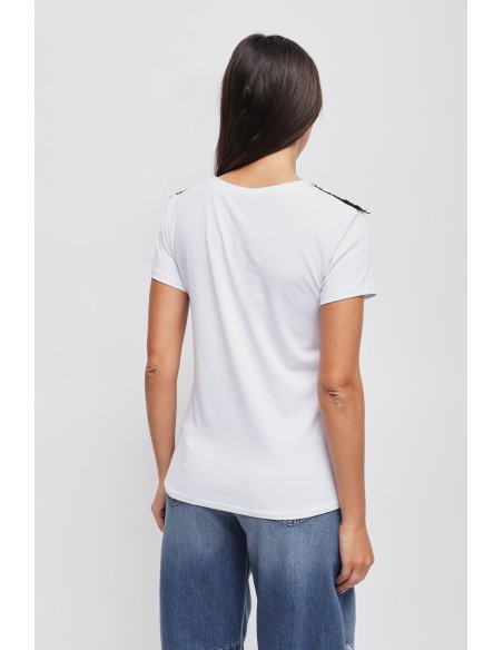 T-shirt met kanten details Maryley