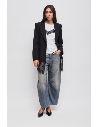 T-shirt met kanten applicaties Maryley