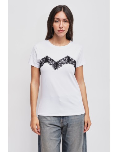 T-shirt met kanten applicaties Maryley