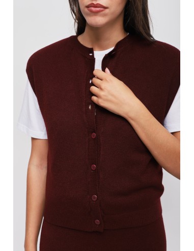 Gebreid gilet met gewatteerde schouders Maryley