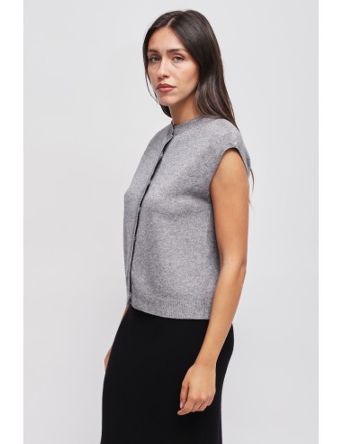 Gebreid gilet met gewatteerde schouders Maryley