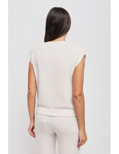 Gebreid gilet met gewatteerde schouders Maryley