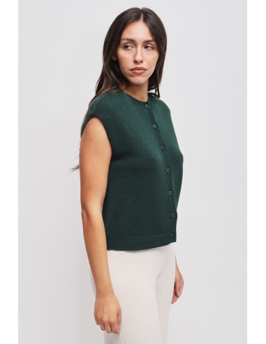 Gebreid gilet met gewatteerde schouders Maryley