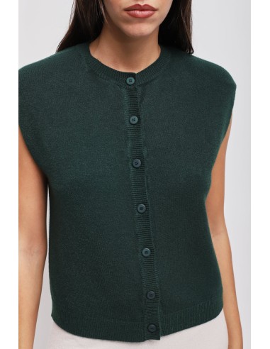 Gebreid gilet met gewatteerde schouders Maryley