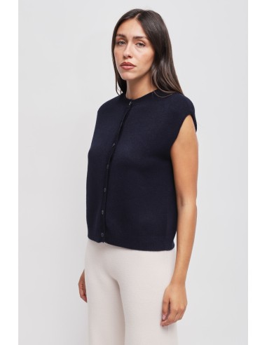 Gebreid gilet met gewatteerde schouders Maryley
