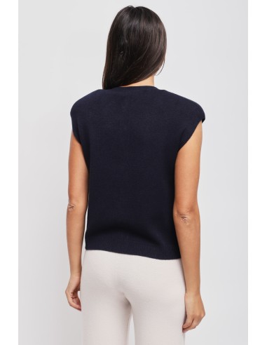 Gebreid gilet met gewatteerde schouders Maryley