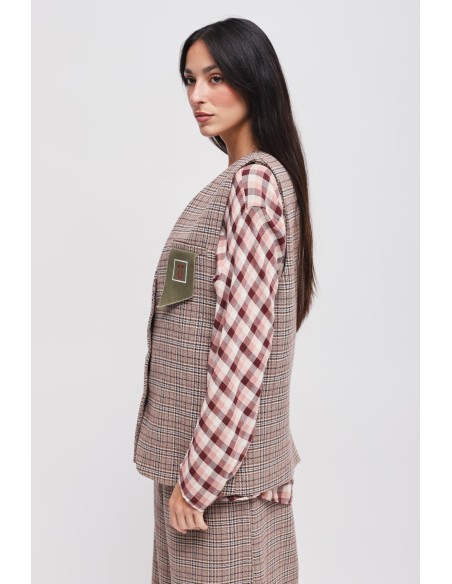 Geruit gilet Maryley